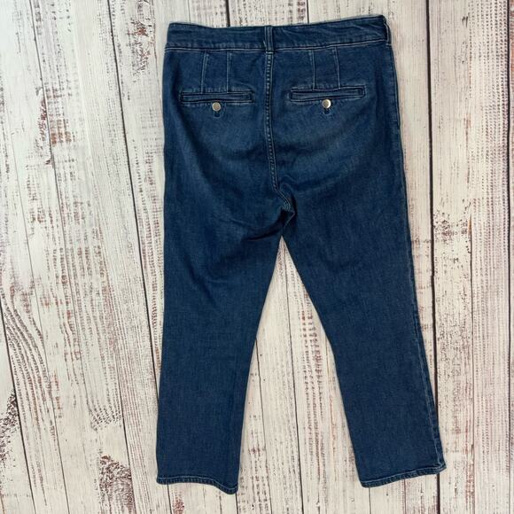 Maeve Anthropologie Jeans Women’s 30 Blue Straight Stretch Dark Wash Y2K EUC - Picture 2 of 8